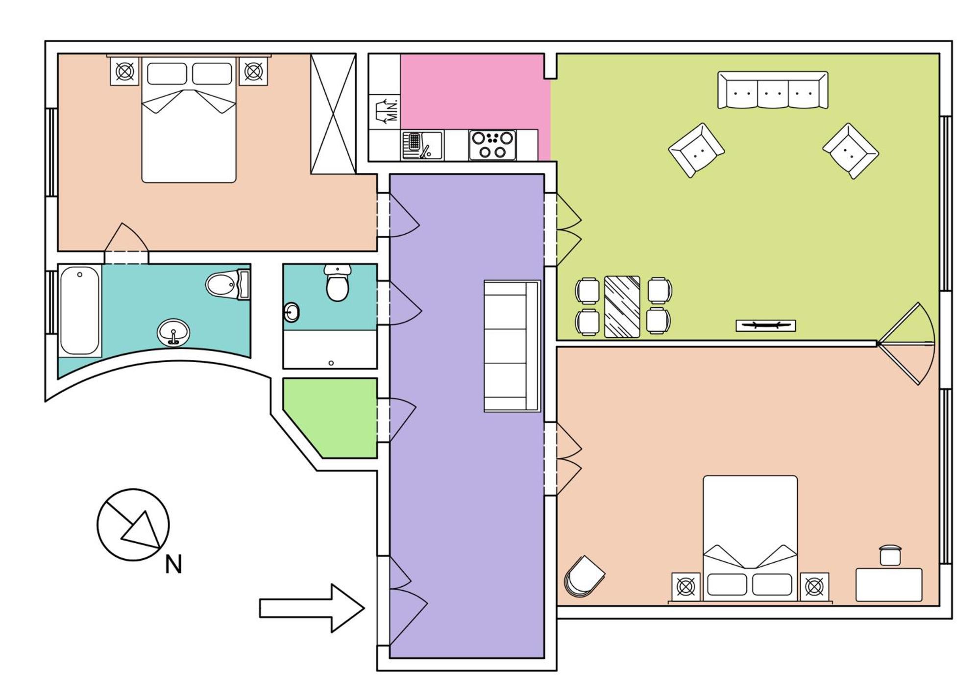 Spacious Two-bedroom In Old Town *